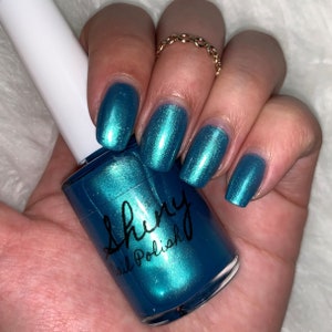 Green Blue Nail Polish 5-Free Handmade Indie Nail Polish Cruelty-Free Gifts for her Palm-Free