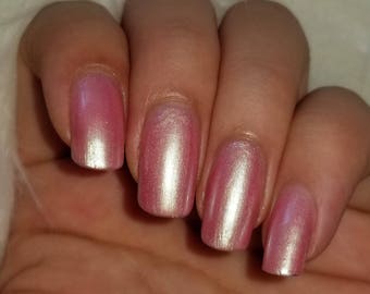Light Pearl Pink Nail Polish 5-Free Handmade Indie Nail Polish Animal Cruelty-Free Cute Gifts for her Palm-Free