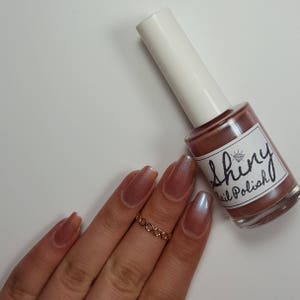 Light Rose Pink Nail Polish 5-Free Handmade Indie Nail Polish Animal Cruelty-Free Classy Cute Gifts for her Palm-Free bild 6