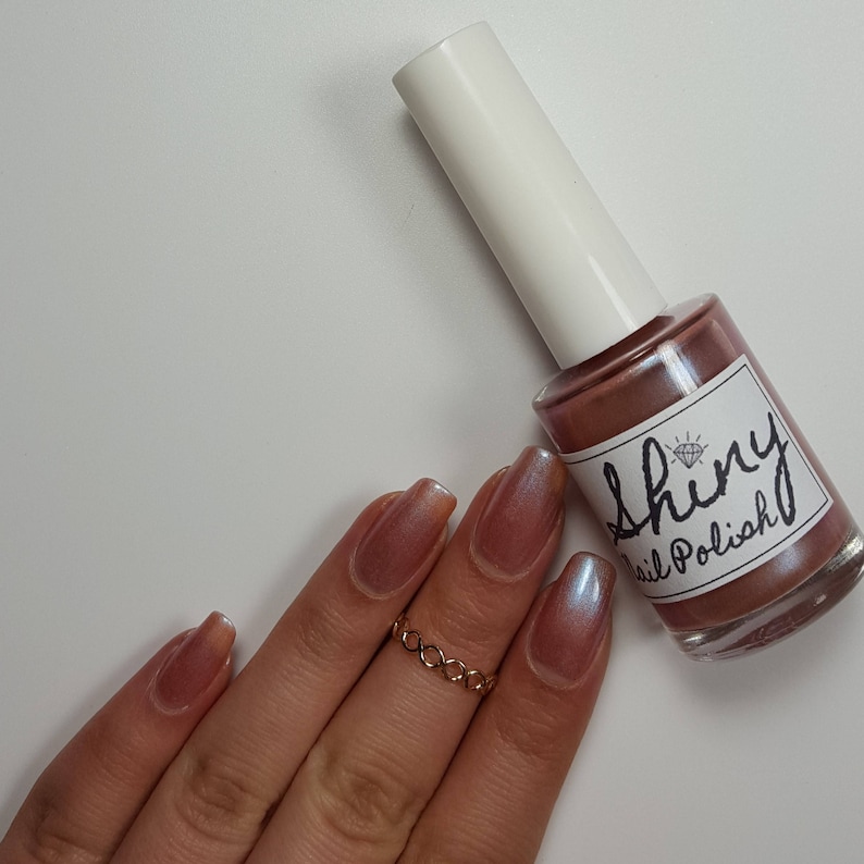 Light Rose Pink Nail Polish 5-Free Handmade Indie Nail Polish Animal Cruelty-Free Classy Cute Gifts for her Palm-Free bild 6