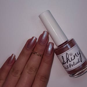Light Rose Pink Nail Polish 5-Free Handmade Indie Nail Polish Animal Cruelty-Free Classy Cute Gifts for her Palm-Free bild 9