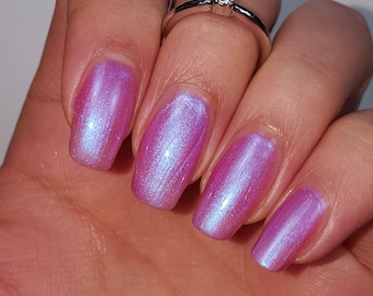Color Shifting Pink Red Blue Nail Polish 5-Free Handmade Indie Nail Polish Cruelty-Free Cute Classy Gifts for her Palm-Free