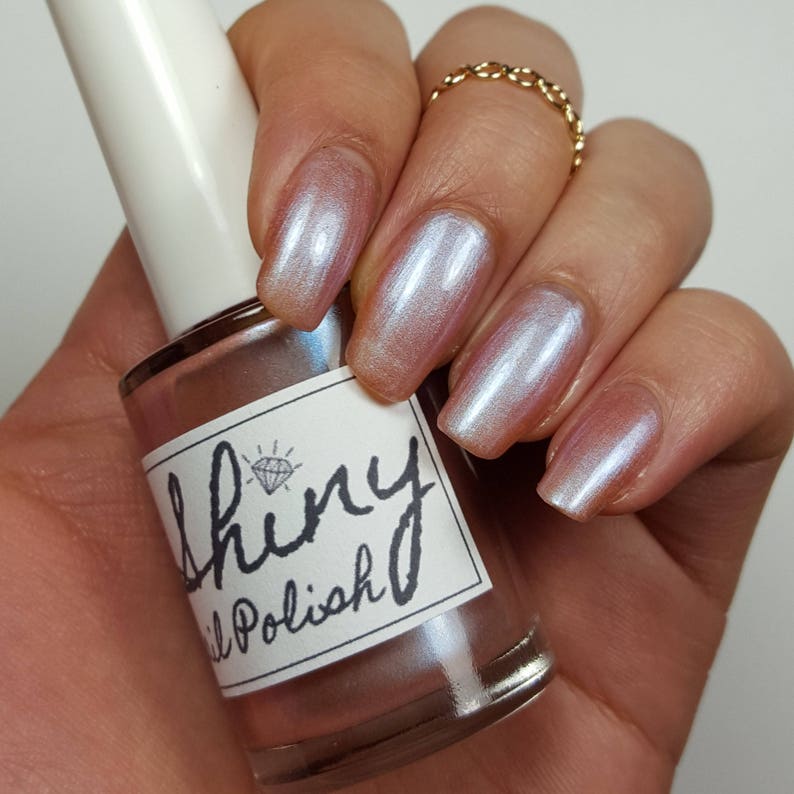 Light Rose Pink Nail Polish 5-Free Handmade Indie Nail Polish Animal Cruelty-Free Classy Cute Gifts for her Palm-Free bild 4