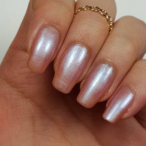 Light Rose Pink Nail Polish 5-Free Handmade Indie Nail Polish Animal Cruelty-Free Classy Cute Gifts for her Palm-Free bild 2