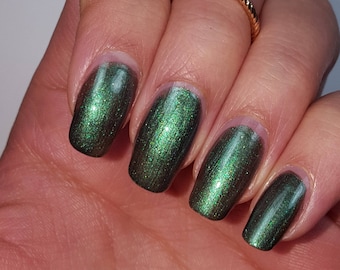 Emerald Dark Green Nail Polish 5-Free Handmade Indie Nail Polish Animal Cruelty-Free Cute Gifts for her Gifts Palm-Free