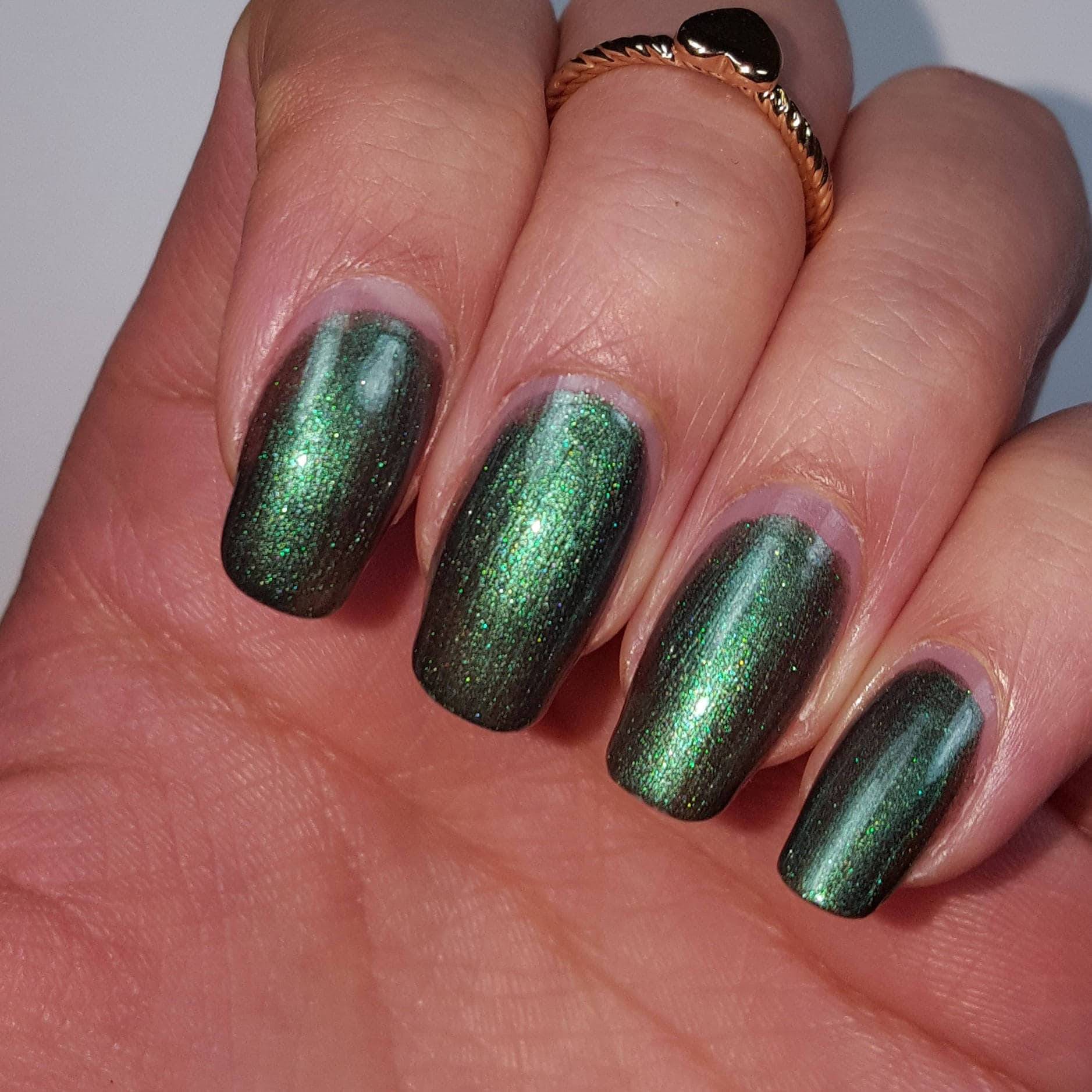 Emerald Dark Green Nail Polish 5-free Handmade Indie Nail