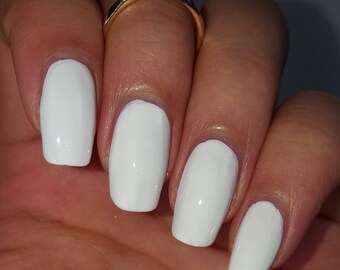 Classic White Nail Polish Indie Nail Polish 5-Free Handmade Indie Nail Polish Vegan Cruelty-Free Gifts for her Palm-Free