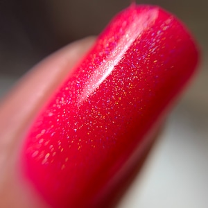 Neon Pink & Soft Holographic Nail Polish DUO 5-Free Handmade Indie Nail Polish Animal Cruelty-Free Cute Gifts for her Palm-Free