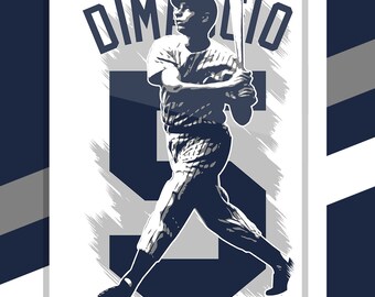 NEW YORK Yankees Retro Baseball Poster LaGuardia DiMaggio Gherig Art Print 146
