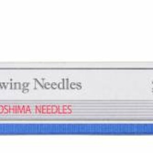 May include: A blue and white package of Tulip Sewing Needles size #9, sharp tip, made in Japan. The package has the text "Sewing Needles" and "Hiroshima Needles" printed on it.