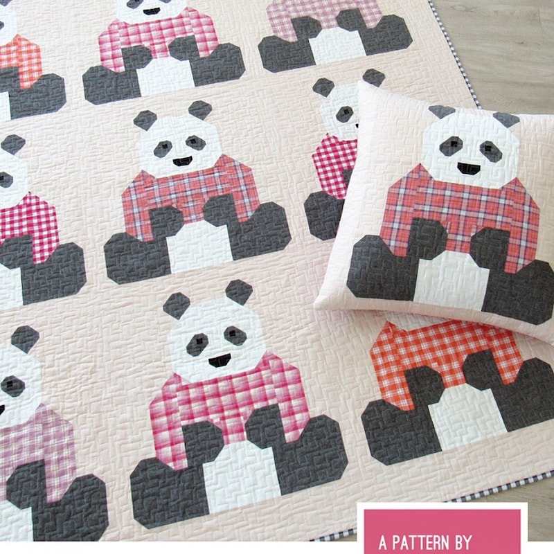 Panda Quilt Patterns Etsy