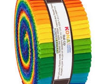 KONA Cotton 30/'s Palette by Darlene Zimmerman Bundle JELLY ROLL 40 2.5-inch Strips from Robert Kaufman ru-583-40