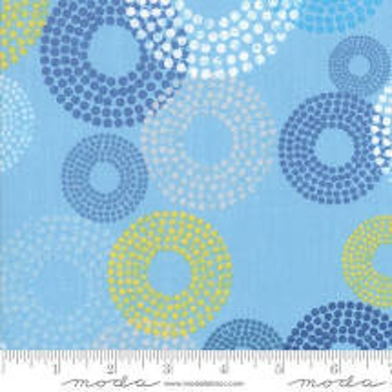 Breeze Blue by Zen Chic for Moda fabrics. Blue with circle | Etsy