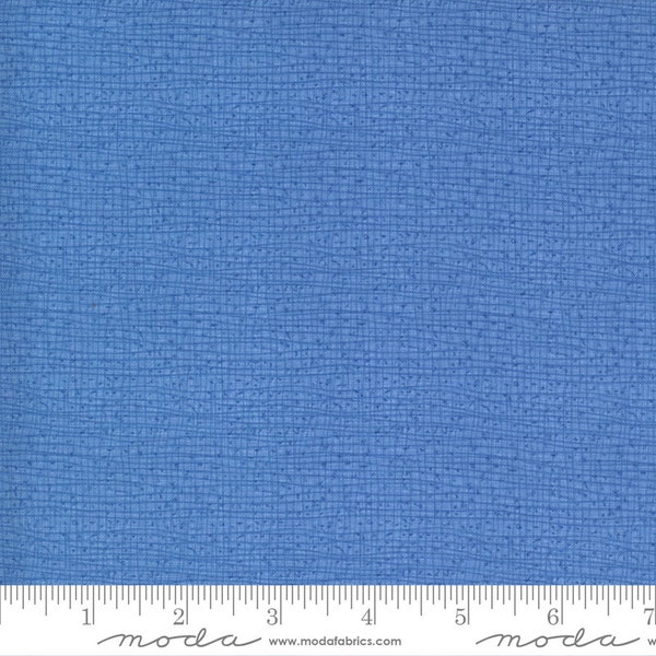 Thatched Cottage Bleu Cornflower by Robin Pickens for Moda Fabrics 48626 147 Fabric sold in HALF YARD increments
