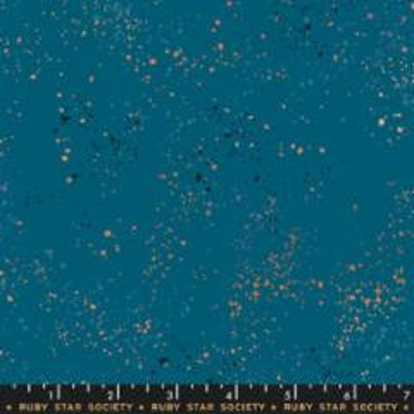 Speckled Metallic Metallic Teal by Rashida Coleman-hale for Ruby Star Society.   RS5027 53M Fabric is sold in HALF YARD increments