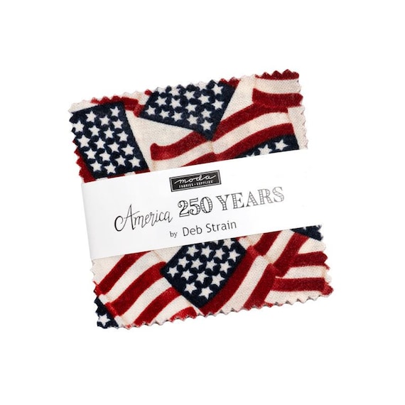 America 250 Years Mini Charm Pack 42 Pieces by Deb Strain for Moda Fabrics 56180MC