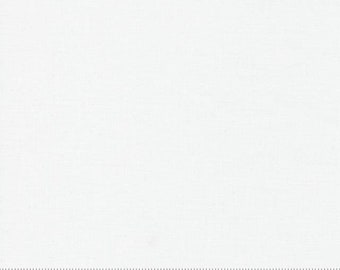 White Bleached Moda Bella Cotton Solid Color 9900 98 Sold in HALF yard increments