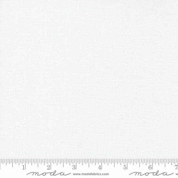 White Bleached Moda Bella Cotton Solid Color 9900 98 Sold in HALF yard increments