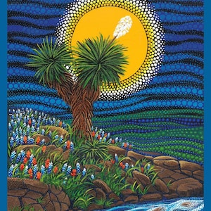 Enchanted Dreamscapes Midnight Yucca Moon Panel - 30 inch Panel by Ira Kennedy for Moda Fabrics 51267 11