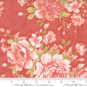 Muse Rose Garden Scarlet by 3 Sisters for Moda Fabrics 44390 13 Fabric is sold in HALF YARD increments