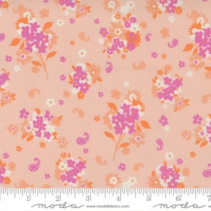 Paisley Rose Bubble Gum by Crystal Manning for Moda Fabrics 11884 22 This fabric is Sold in HALF yard increments