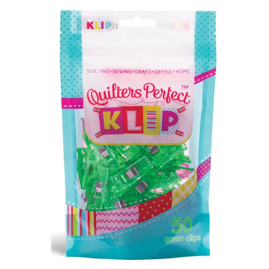 Perfect Klip Klipit Quilt Binding Clips Green With Simple Seam 50pcs ...