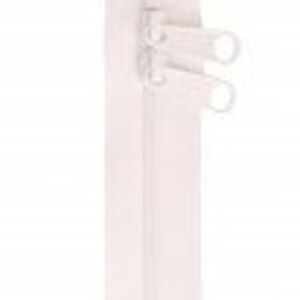 Cremallera de 30" Blanco Doble Slide Handbag by ByAnnie ZIP30-100. Cremalleras de 30 pulgadas para bolsos monederos