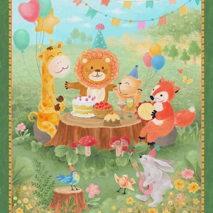 Wee Ones It&#39;s a Party 1 Yard Panel by Oasis Fabrics Collection 598511
