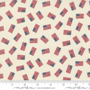 Stateside Flag Vanilla by Sweetwater for Moda Fabrics 55612 11 Sold in HALF yard increments