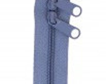 30" Country Blue Double Slide Handbag Zipper by ByAnnie ZIP30-220. 30 inch zippers for handbags purses