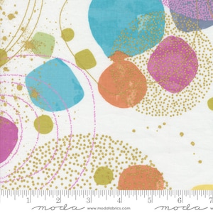 Flirtation Dancing Lace Metallic by Zen Chic for Moda Fabrics 1830 19M Sold in HALF yard increments