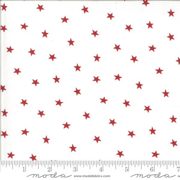 Roselyn Scattered Star Cream by Minick & Simpson for Moda Fabrics 14914 11 star fabric Fabric sold in HALF YARD increments