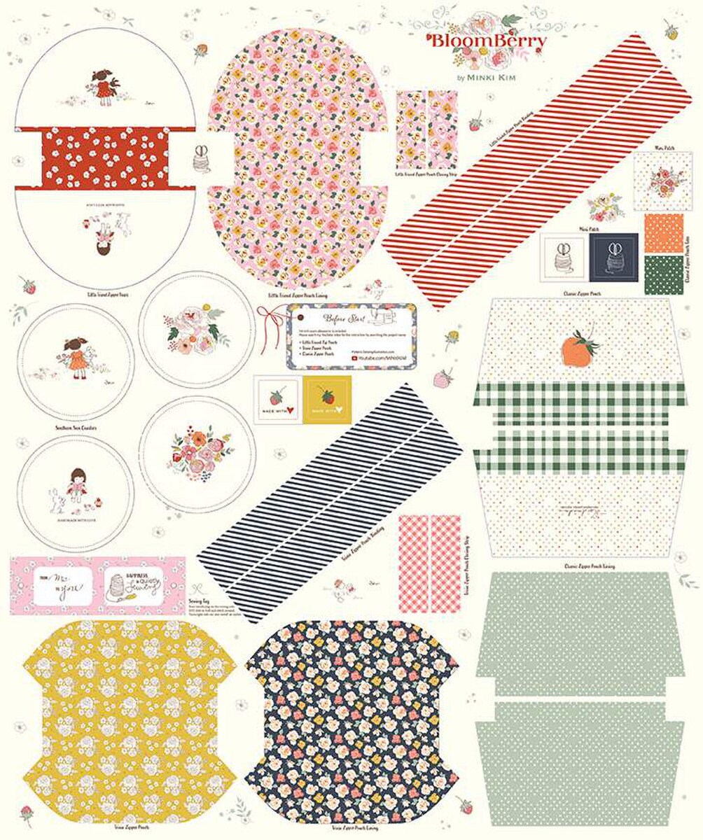 Bloomberry Zipper Pouch Panel 36