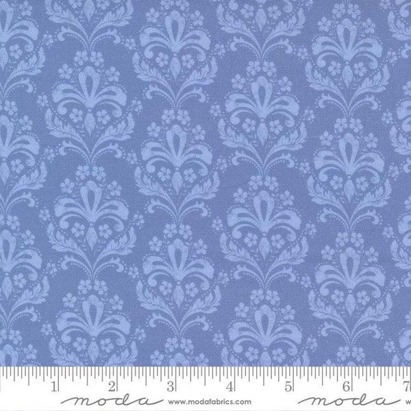 Garden Society Jardin Damask Cornflower by Crystal Manning for Moda Fabrics 11894 13 This fabric is Sold in HALF yard increments