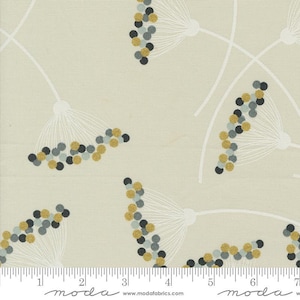 Shimmer Metallic Blossom Ecru by Zen Chic for Moda Fabrics 1840 12M Sold in HALF yard increments