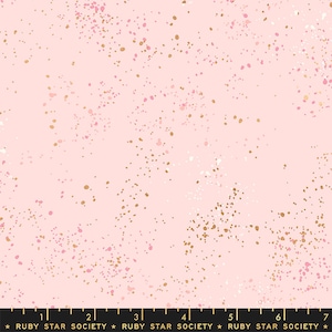 Speckled Pale Pink by Rashida Coleman-hale for Ruby Star Society. Pale pink paint splatter RS5027 91M fabric. Sold in HALF yard increments