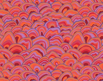 Kaffe Fassett Collective August 2024 Wobble Red Brandon Mably for Free Spirit PWBM092.RED Sold in HALF yard increments