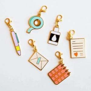 Salutations Enamel Zipper Pulls - 6 ct Salutations Enamel Zipper Pulls - 6 ct