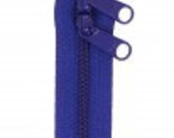 30" Cobalt Double Slide Handbag Zipper by ByAnnie ZIP30-225. 30 inch zippers for handbags purses