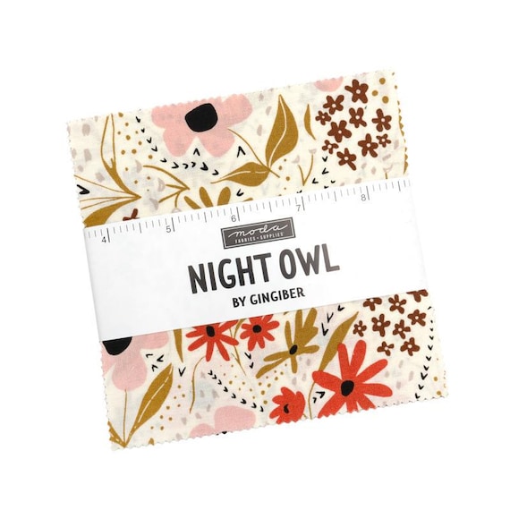 Night Owl Charm Pack 42 Pieces by Gingiber of Dreamy Quilts for Moda Fabrics 48420PP