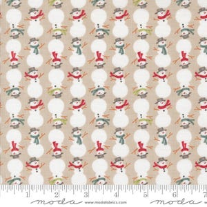 Winter Friends Stacked Snowmen Fog by Deb Strain for Moda Fabrics 56135 12 Sold in HALF yard increments