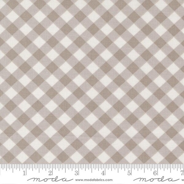 The Shores Gingham Pebble by Brenda Riddle of Acorn Quilts for Moda Fabrics 18745 14 Sold in HALF yard increments