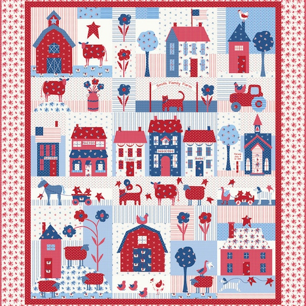 Prairie Days Quilt Kit by Bunny Hill Designs for Moda Fabrics Finished Size: 53" x 60" KIT2990