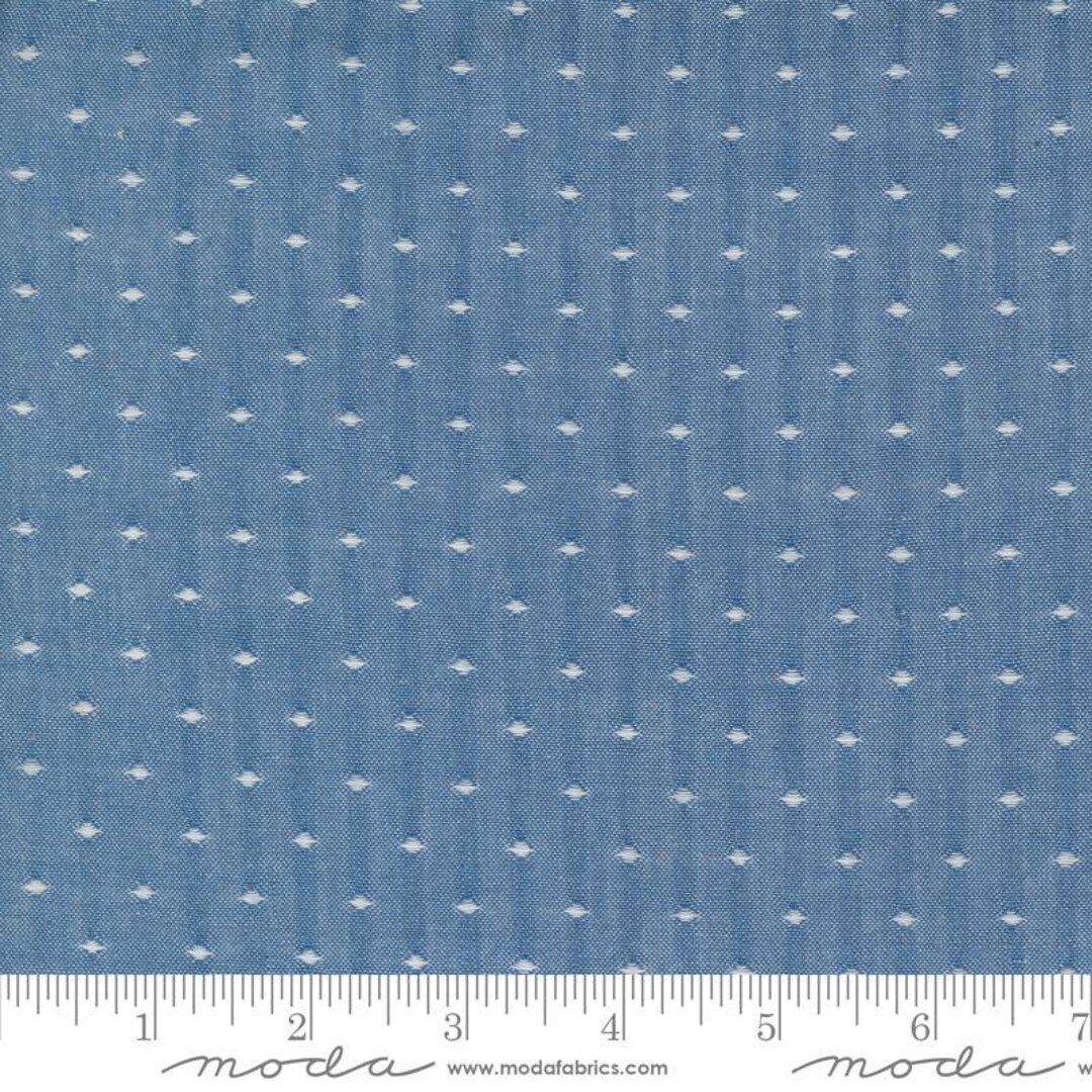 Denim & Daisies Wovens Blue Jeans Dot by Fig Tree and Co for Moda ...