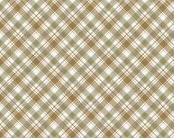 Wildwood Plaid Olive by Beth Grove for Clothworks Y4372-24 Fabric is Sold in HALF yard increments