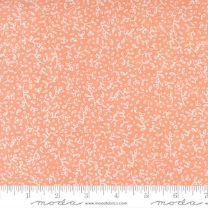 Dandi Duo Painted Leaves Peach by Robin Pickens for Moda Fabrics 48754 14 Sold in HALF yard increments