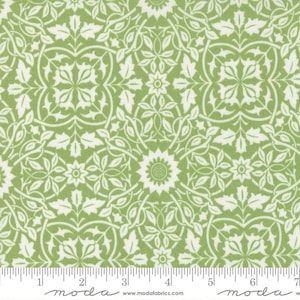 Christmas Stitched Damask Pine by Fig Tree and Co. for Moda Fabrics 20446 12 This fabric is sold in HALF YARD increments