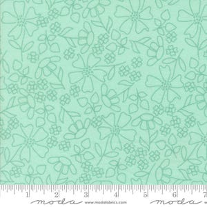 Sherbet Sunshine Flannel Sketch Sea Glass by Corey Yoder for Moda Fabrics 29223 25F This fabric is sold in HALF Yard increments