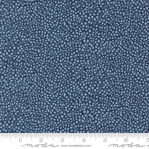 Chelsea Garden Ambling Vine Navy by Moda Fabrics 33748 12 Fabric sold in HALF YARD increments