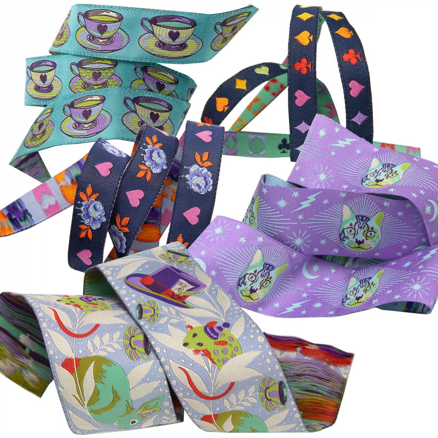 Tula Pink Curiouser Daydream Designer Ribbon Pack 5 Woven